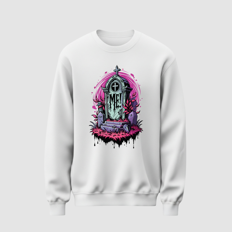 Sweatshirt Basic Kadın Beyaz