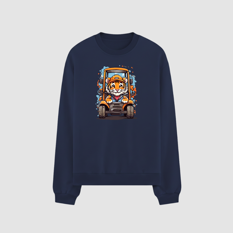 Sweatshirt Oversize Premium Kadın Lacivert